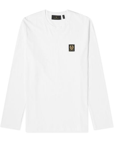 Belstaff Long Sleeve Patch Logo T-Shirt - White