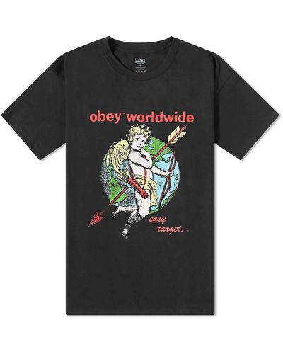 Obey Cherub Easy Target T-Shirt - Black