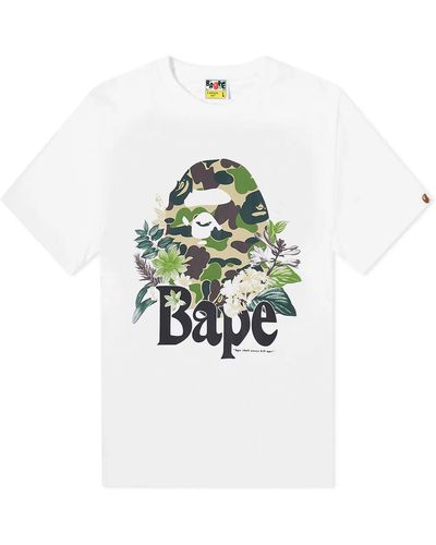A Bathing Ape Flora Ape Head T-Shirt - White