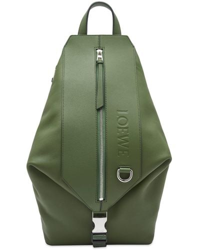 Loewe Convertible Small Backpack - Green
