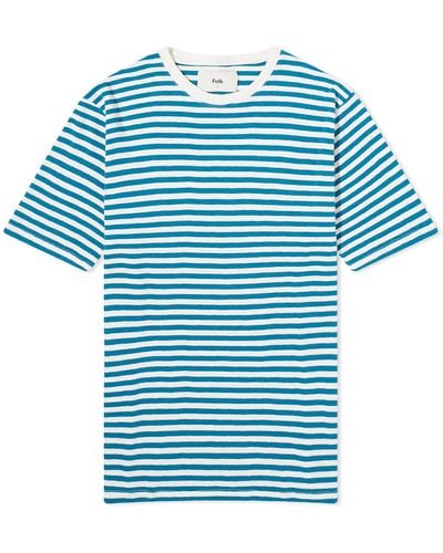 Folk Classic Stripe T-Shirt - Blue