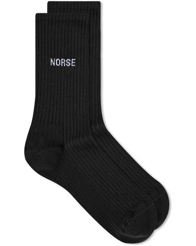 Norse Projects Bjarki Logo Sock - Black