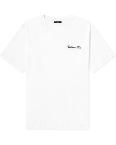 Balmain Signature Logo T-Shirt - White