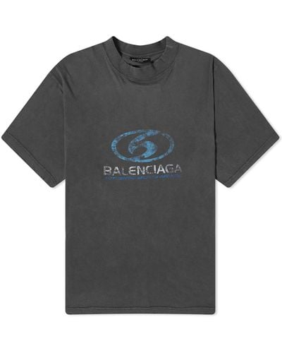 Balenciaga Surf Logo T-Shirt - Grey