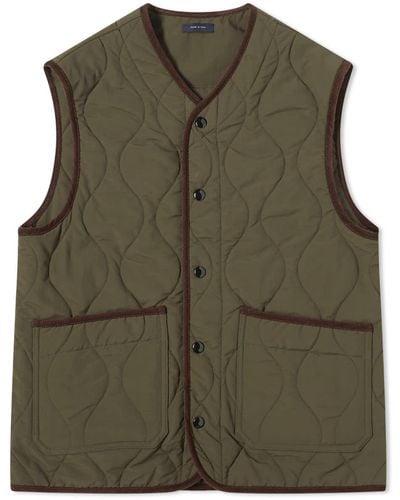 Drake's Quilted Vest - Green