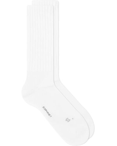 Sophnet Loose Ribbed Socks - White