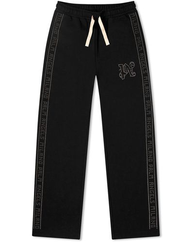 Palm Angels Monogram Pa Stud Sweat Trousers - Black