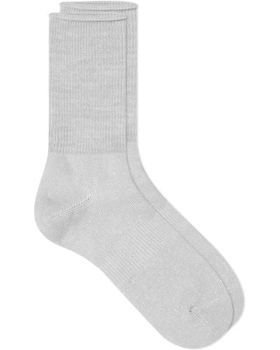 RoToTo Washi Pile Short Sock - Grey