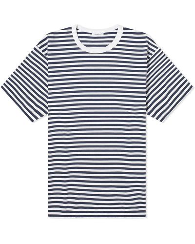 Nanamica Coolmax Striped T-Shirt - Blue