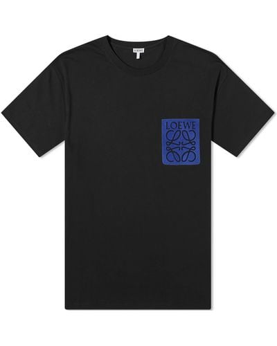 Loewe Anagram Fake Pocket T-Shirt - Black