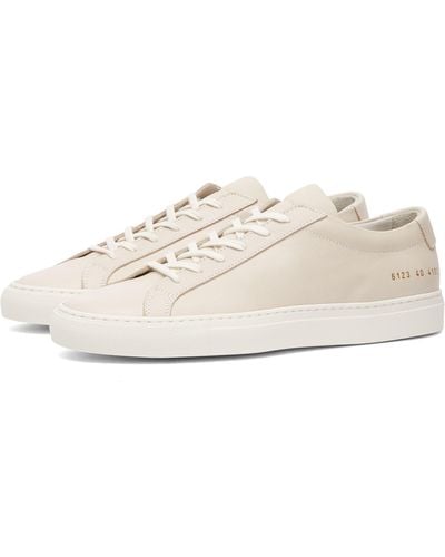 Common Projects By Common Projects Nubuck Leather Achilles Trainers Trainers - White