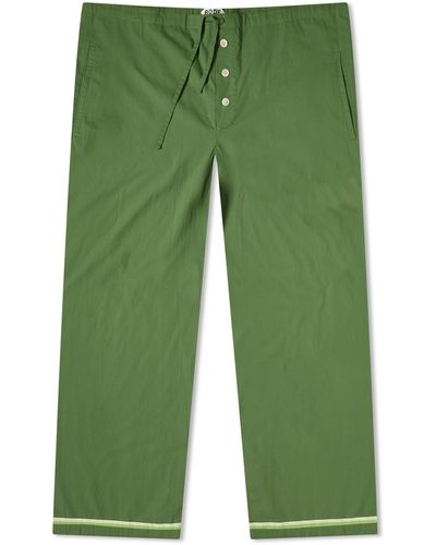 Bode Top Sheet Pajama Pants - Green