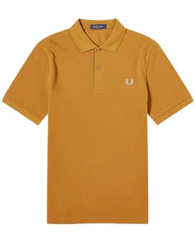 Fred Perry Plain Polo Shirt - Orange