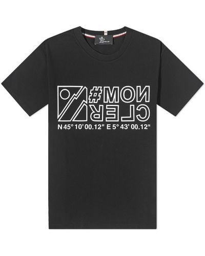 3 MONCLER GRENOBLE Short Sleeve T-Shirt - Black