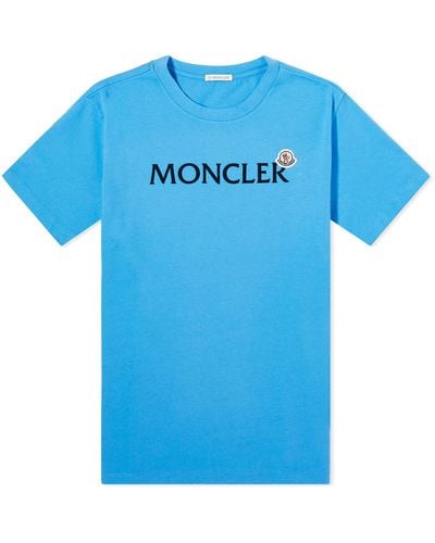 Moncler Tonal Logo T-Shirt - Blue