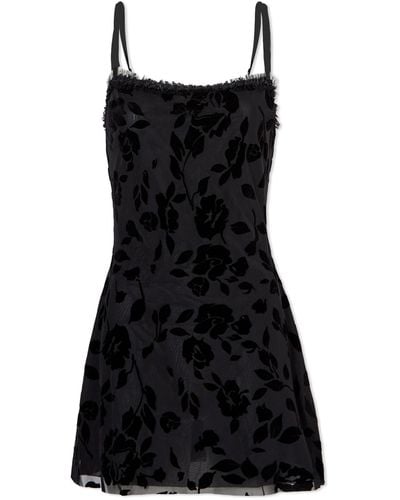 Danielle Guizio Mesh Mini Dress - Black