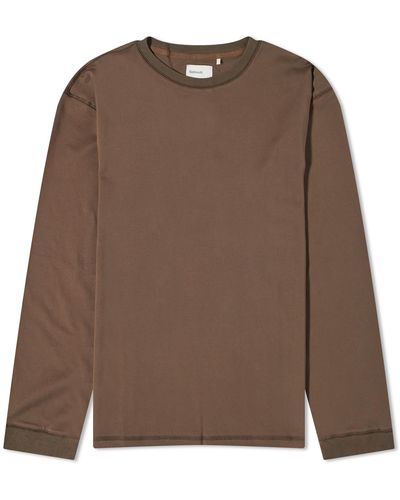 Satta Organic Long Sleeve T-shirt - Brown