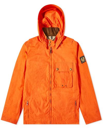 Belstaff Wing Hooded Dry Wax Jacket - Orange