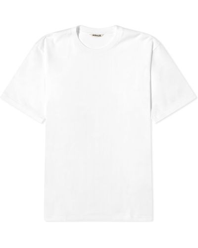 AURALEE Luster Plaiting T-Shirt - White