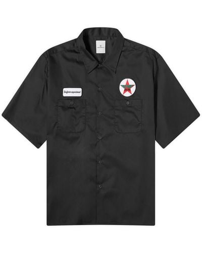 Uniform Experiment Short Sleeve Work Shirt - Black