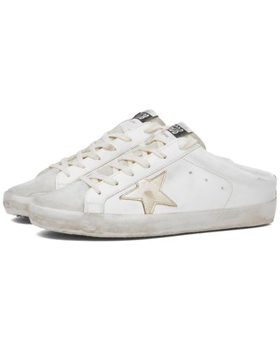 Golden Goose Sabot Leather Sneakers - White