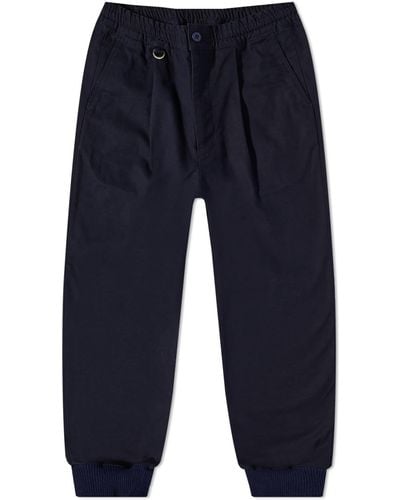 Uniform Experiment Ribbed Wide Easy Pant - Blue