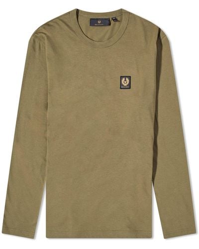 Belstaff Long Sleeve Patch T-Shirt - Green