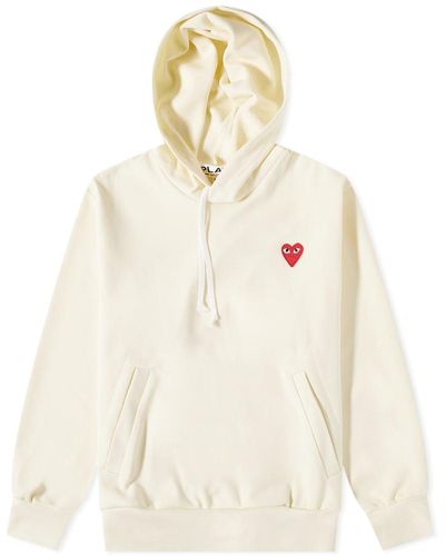 COMME DES GARÇONS PLAY Heart Pullover Hoodie - White