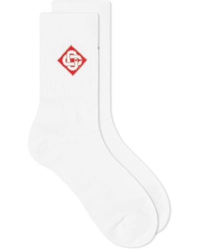 Casablancabrand Logo Sport Sock - White