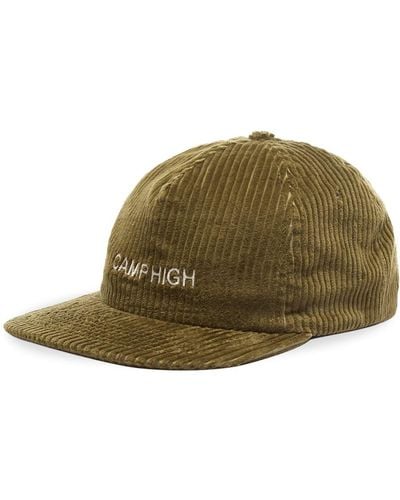 CAMP HIGH Wide Wale Cord Dad Cap - Green