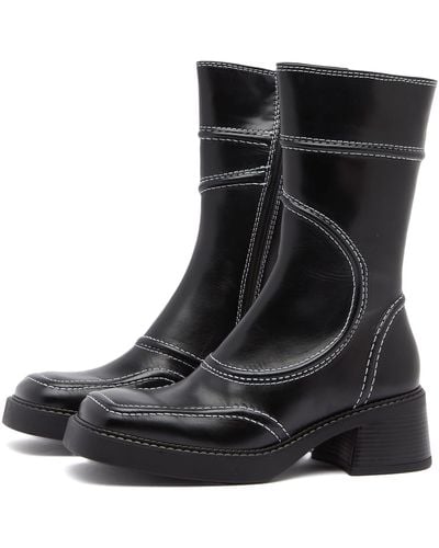 Miista Malene Patent Boot - Black