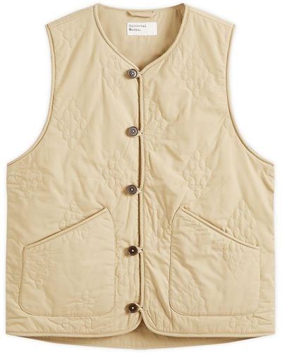 Universal Works Quilted Liner Gilet - Natural