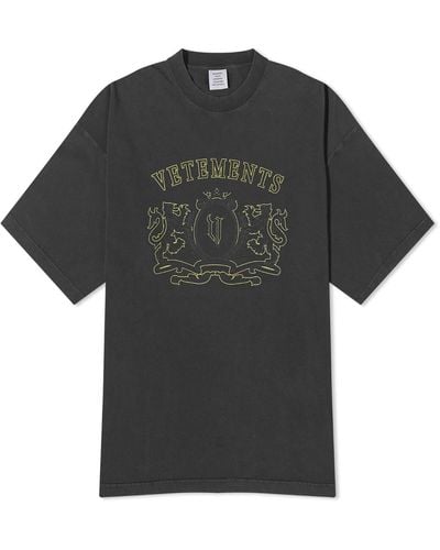 Vetements Royal Logo T-Shirt - Black
