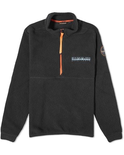Napapijri Anderby Half Zip Fleece Jacket - Black