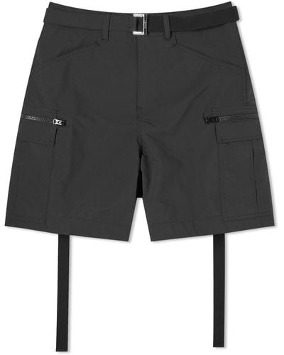 Sacai Matte Taffeta Cargo Shorts - Gray