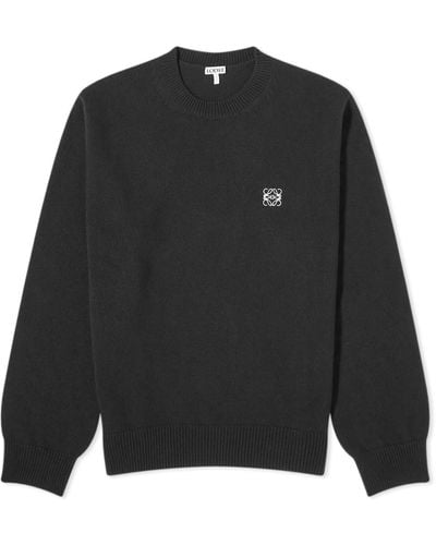 Loewe Anagram Crew Neck Sweater - Black