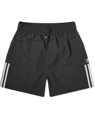 adidas 3 Stripe Cargo Shorts - Black