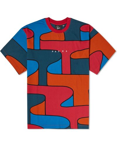 by Parra Canyons All Over T-Shirt - Blue