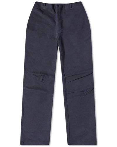 FRIZMWORKS Twill Cotton Easy Trousers - Blue