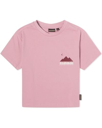 Napapijri Rope Logo Baby T-Shirt - Pink
