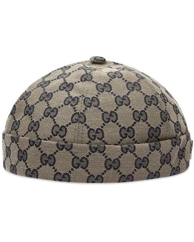 Gucci gg Jacquard Brimless Hat - Gray