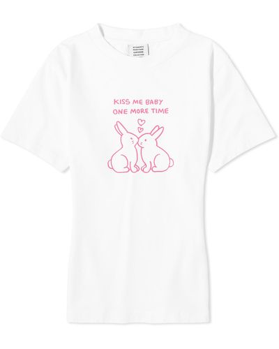 Vetements Kissing Bunnies Fitted T-Shirt - White
