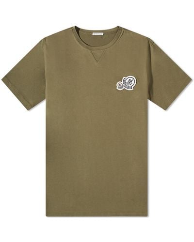 Moncler Double Badge T-Shirt - Green