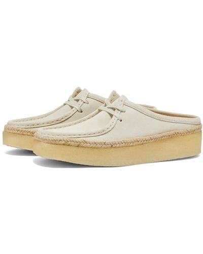 Clarks Wallabee Cup Mule - White