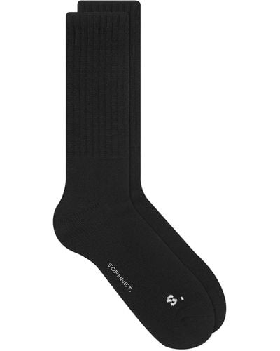 Sophnet Loose Ribbed Socks - Black