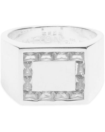 Hatton Labs Baguettes Signet Ring - White