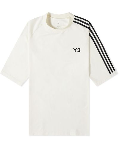 Y-3 3 Stripe T-Shirt - White