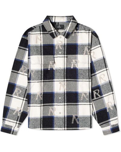 Represent All Over Initial Flannel Shirt - Blue