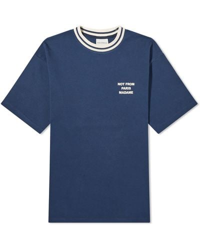 Drole de Monsieur Sport Slogan T-Shirt - Blue