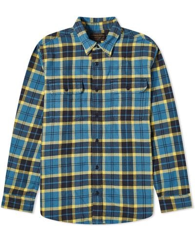 Filson Vintage Flannel Work Shirt - Blue